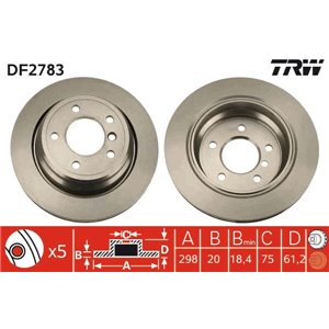DF2783 Brake Disc TRW - Top1autovaruosad