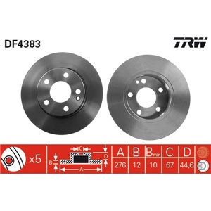 DF4383 Brake Disc TRW - Top1autovaruosad