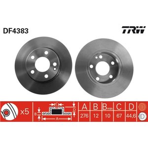 DF4383 Тормозной диск TRW - Top1autovaruosad
