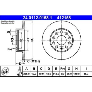 24.0112-0158.1 Bromsskiva ATE - Top1autovaruosad