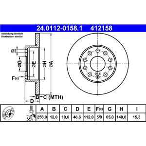 24.0112-0158.1 Тормозной диск ATE - Top1autovaruosad