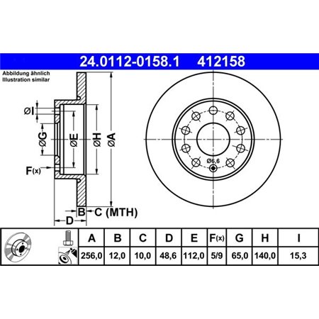 24.0112-0158.1 Bromsskiva ATE