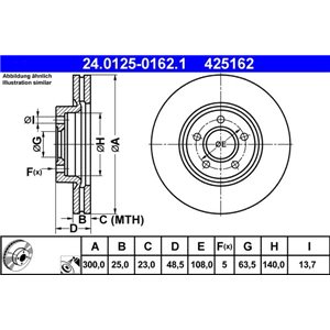24.0125-0162.1 Тормозной диск ATE - Top1autovaruosad