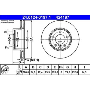 24.0124-0197.1 Brake Disc ATE - Top1autovaruosad