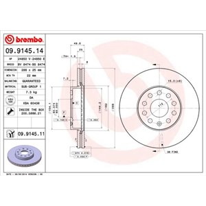 09.9145.11  Brake disc BREMBO 