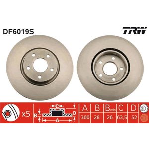 DF6019S Тормозной диск TRW      - Top1autovaruosad
