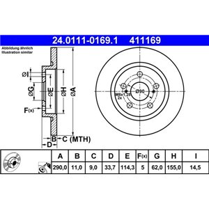 24.0111-0169.1 Тормозной диск ATE - Top1autovaruosad