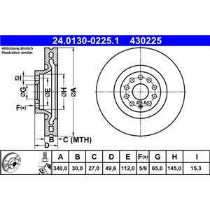 24.0130-0225.1 Тормозной диск ATE - Top1autovaruosad