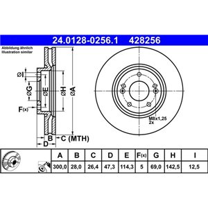 24.0128-0256.1 Тормозной диск ATE - Top1autovaruosad