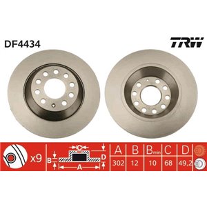 DF4434 Brake Disc TRW - Top1autovaruosad