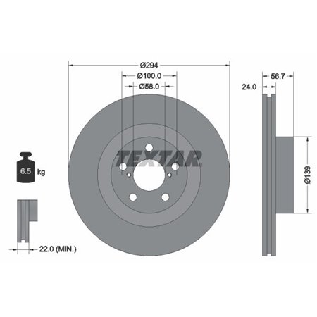 92139500 Brake Disc TEXTAR