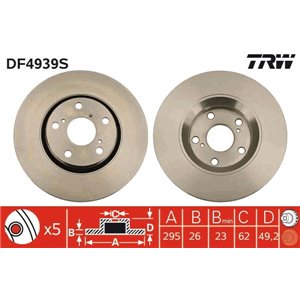 DF4939S Jarrulevy TRW - Top1autovaruosad