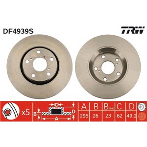 DF4939S  Brake disc TRW  - Top1autovaruosad