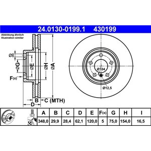 24.0130-0199.1 Тормозной диск ATE - Top1autovaruosad