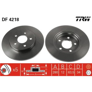 DF4218 Brake Disc TRW - Top1autovaruosad