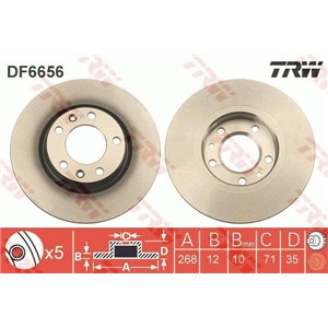 DF6656 Brake Disc TRW - Top1autovaruosad