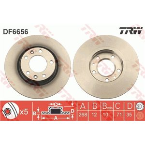 DF6656 Тормозной диск TRW - Top1autovaruosad