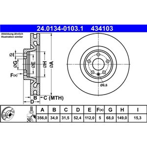 24.0134-0103.1 Тормозной диск ATE - Top1autovaruosad