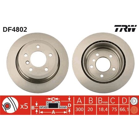 DF4802 Brake Disc TRW