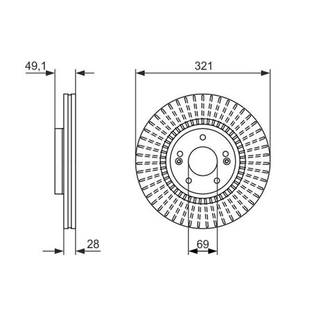 0 986 479 786 Тормозной диск BOSCH