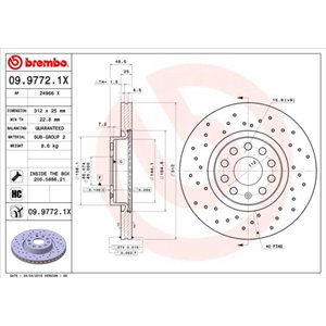 09.9772.1X Piduriketas BREMBO - Top1autovaruosad