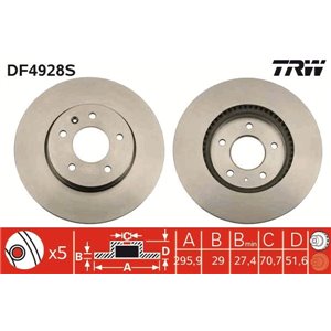 DF4928S Тормозной диск TRW - Top1autovaruosad