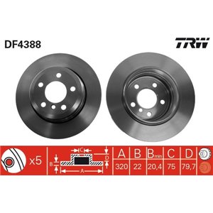 DF4388 Brake Disc TRW - Top1autovaruosad