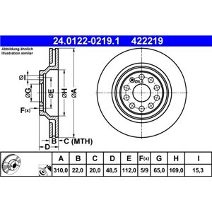 24.0122-0219.1 Тормозной диск ATE - Top1autovaruosad