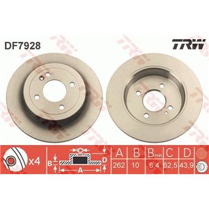 DF7928 Brake Disc TRW - Top1autovaruosad