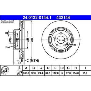 24.0132-0144.1 Тормозной диск ATE     