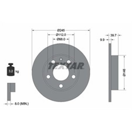 92106203 Brake Disc TEXTAR