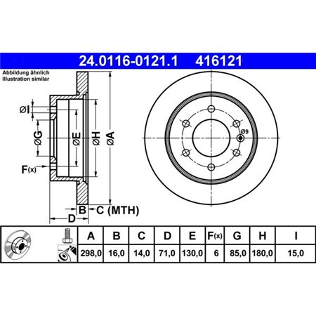 24.0116-0121.1 Brake Disc ATE