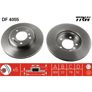 DF4055 Brake Disc TRW - Top1autovaruosad