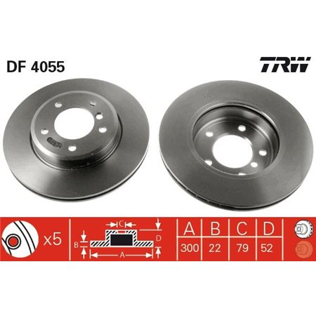 DF4055  Brake disc TRW 