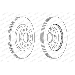 DDF1223C  Brake disc FERODO 