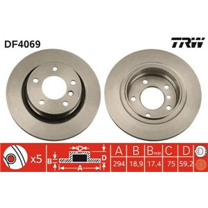 DF4069 Brake Disc TRW - Top1autovaruosad