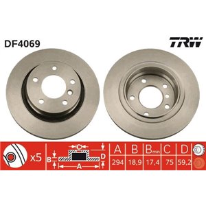 DF4069  Brake disc TRW 