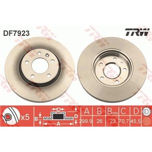 DF7923  Brake disc TRW 