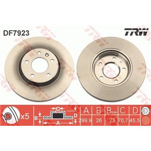 DF7923 Тормозной диск TRW - Top1autovaruosad