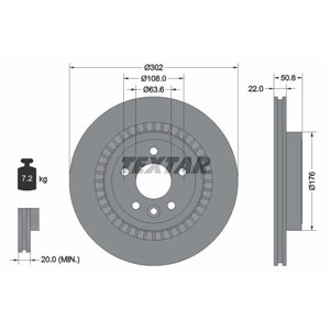 92196403  Brake disc TEXTAR 