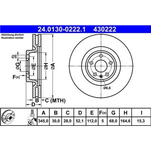 24.0130-0222.1 Тормозной диск ATE - Top1autovaruosad