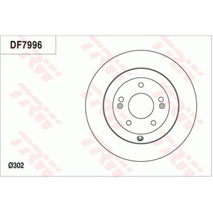 DF7996  Brake disc TRW 