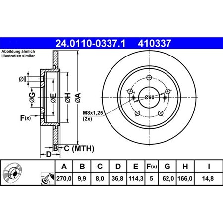 24.0110-0337.1 Brake Disc ATE