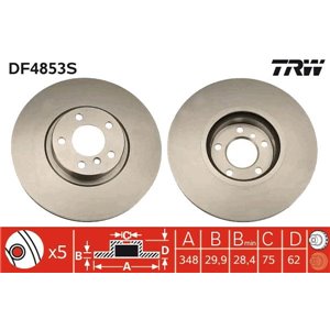 DF4853S Jarrulevy TRW - Top1autovaruosad