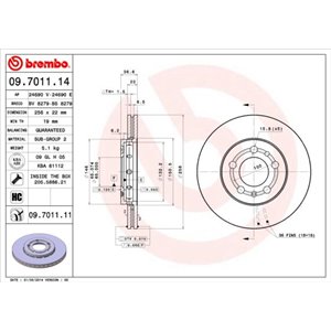 09.7011.11 Brake Disc BREMBO - Top1autovaruosad