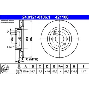 24.0121-0106.1 Тормозной диск ATE - Top1autovaruosad