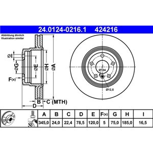 24.0124-0216.1 Тормозной диск ATE - Top1autovaruosad