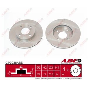 C3G038ABE Тормозной диск ABE - Top1autovaruosad