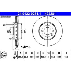 24.0122-0281.1 Тормозной диск ATE - Top1autovaruosad