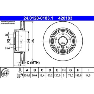 24.0120-0183.1 Тормозной диск ATE - Top1autovaruosad